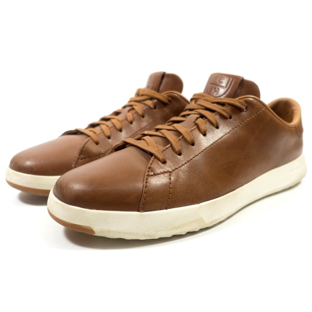 Cole Haan GrandPro Leather Tennis Sneakers - Men's Size 10 - Picture 1 of 8